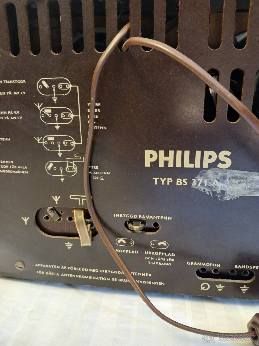 Starožitné radio Philips BS371 A - 5