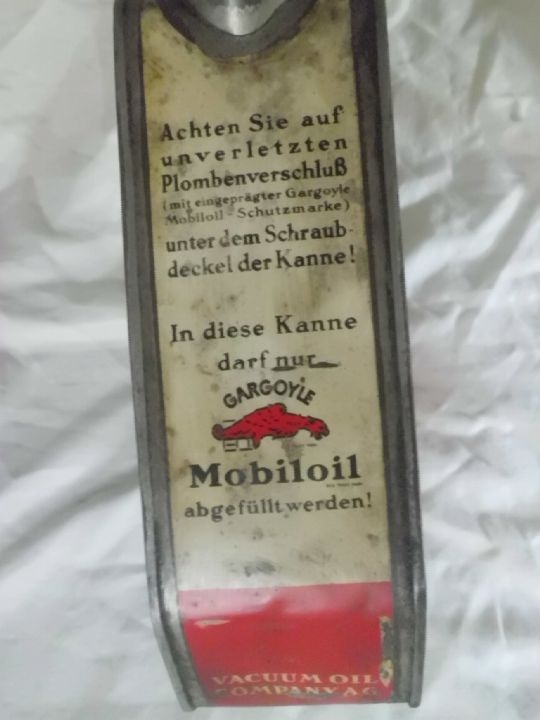 Vzácná Starožitná Plechovka GARGOYLE - MOBILOIL - Pěkná - 5