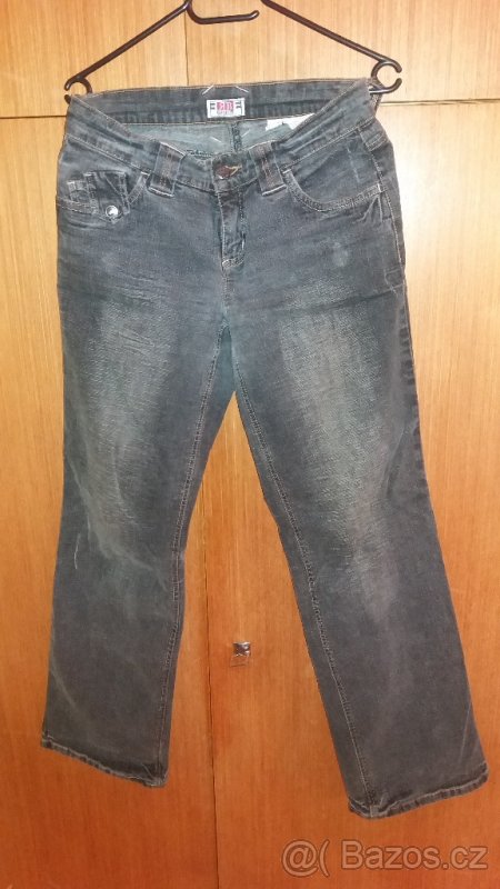 Džíny dámské, dívčí 6ks + 1ks 3/4 džíny (50kč), pas 78-80cm - 5