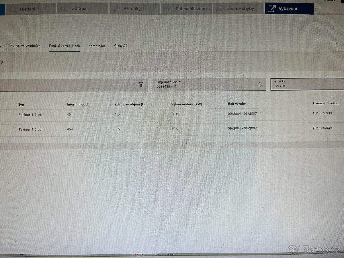 Vstřikovač Bosch 0445110166 MB - 5