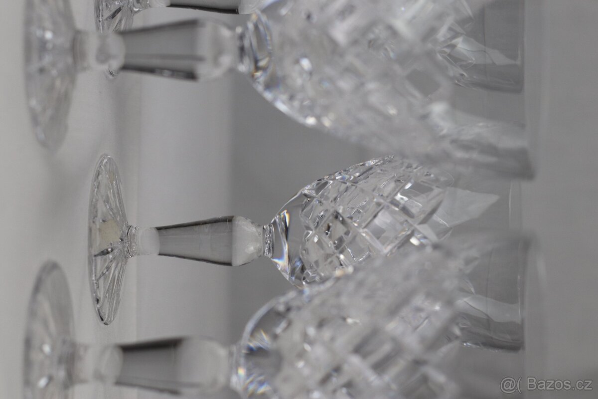 broušené sklenice na stopce 6ks - 5