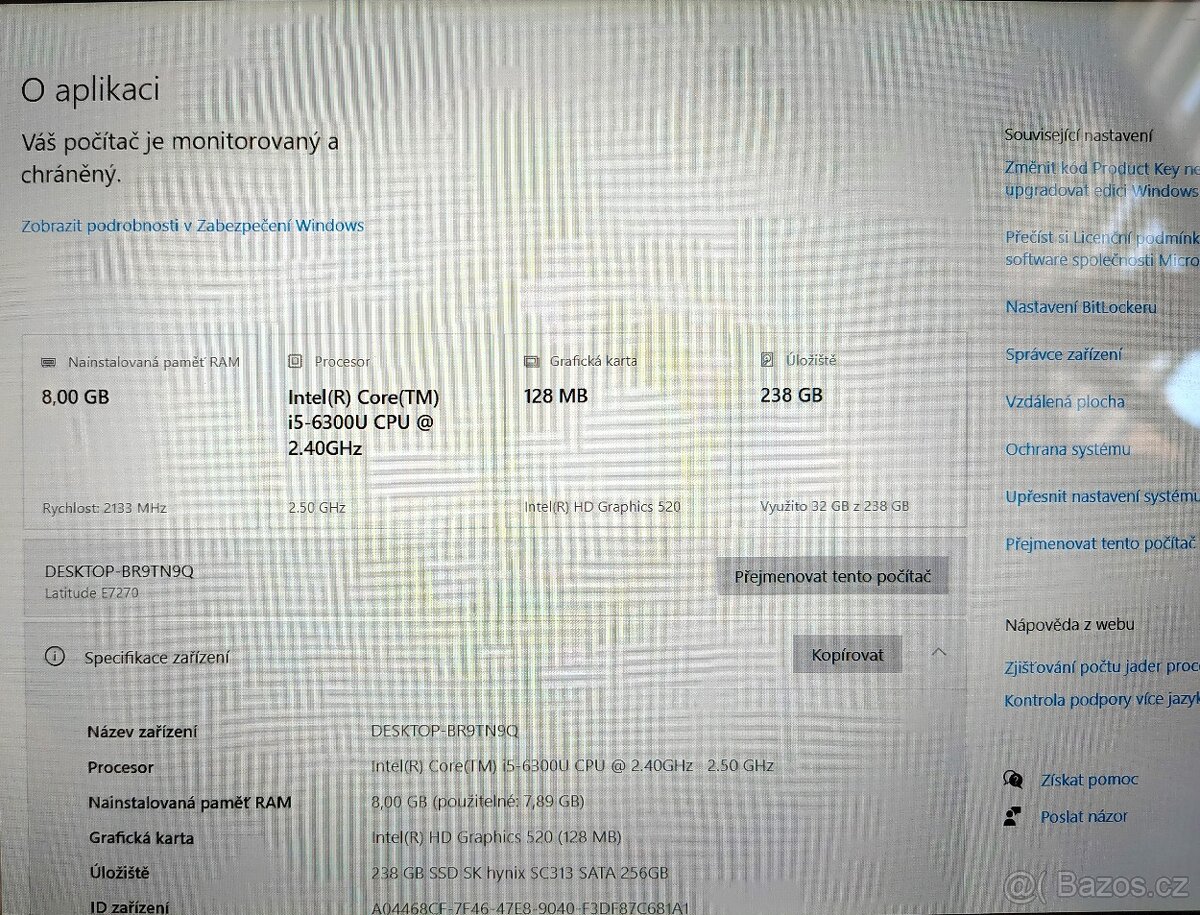 DELL Latitude E7270 - IPS FHD, 256GB/8GB,Dotyk, TOP Stav - 5