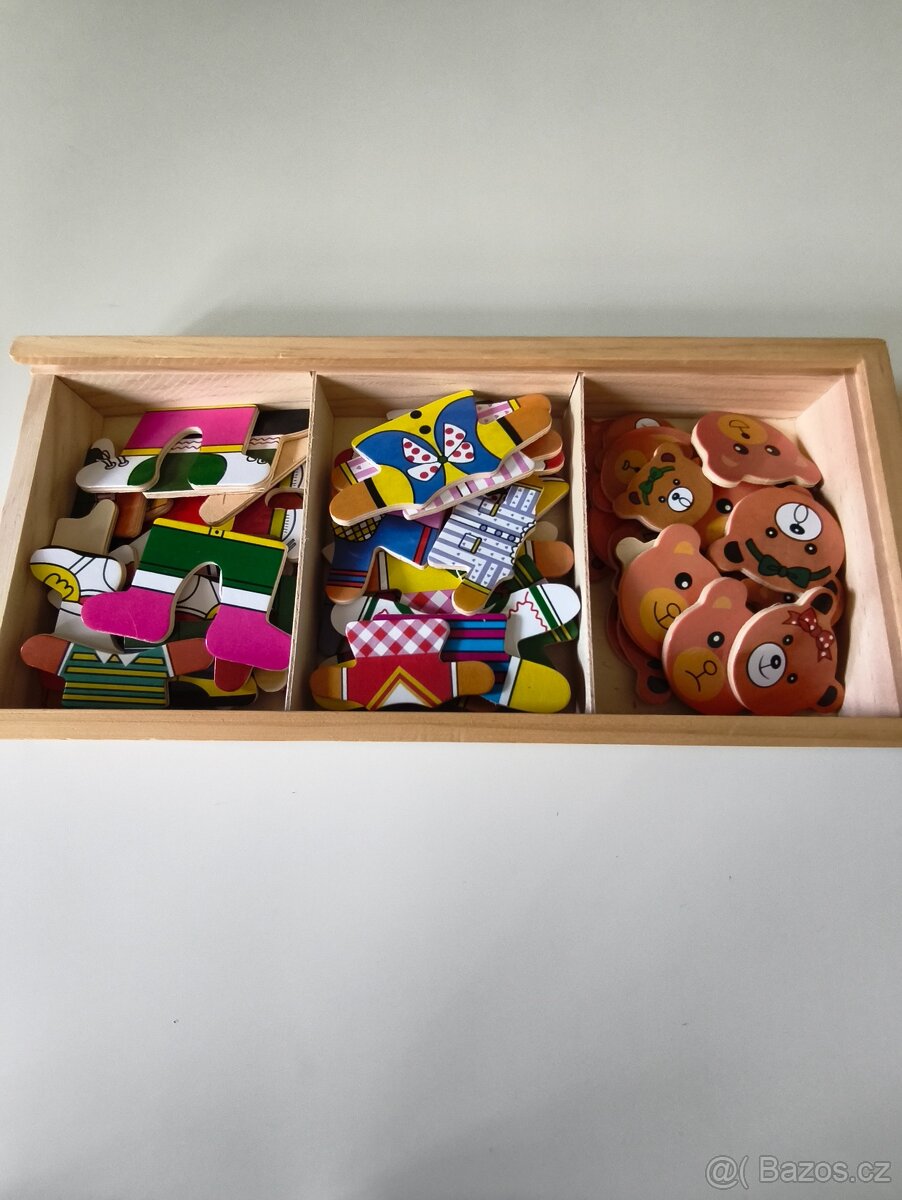 Puzzle/skládačka dřevěný medvěd rodinka - 5