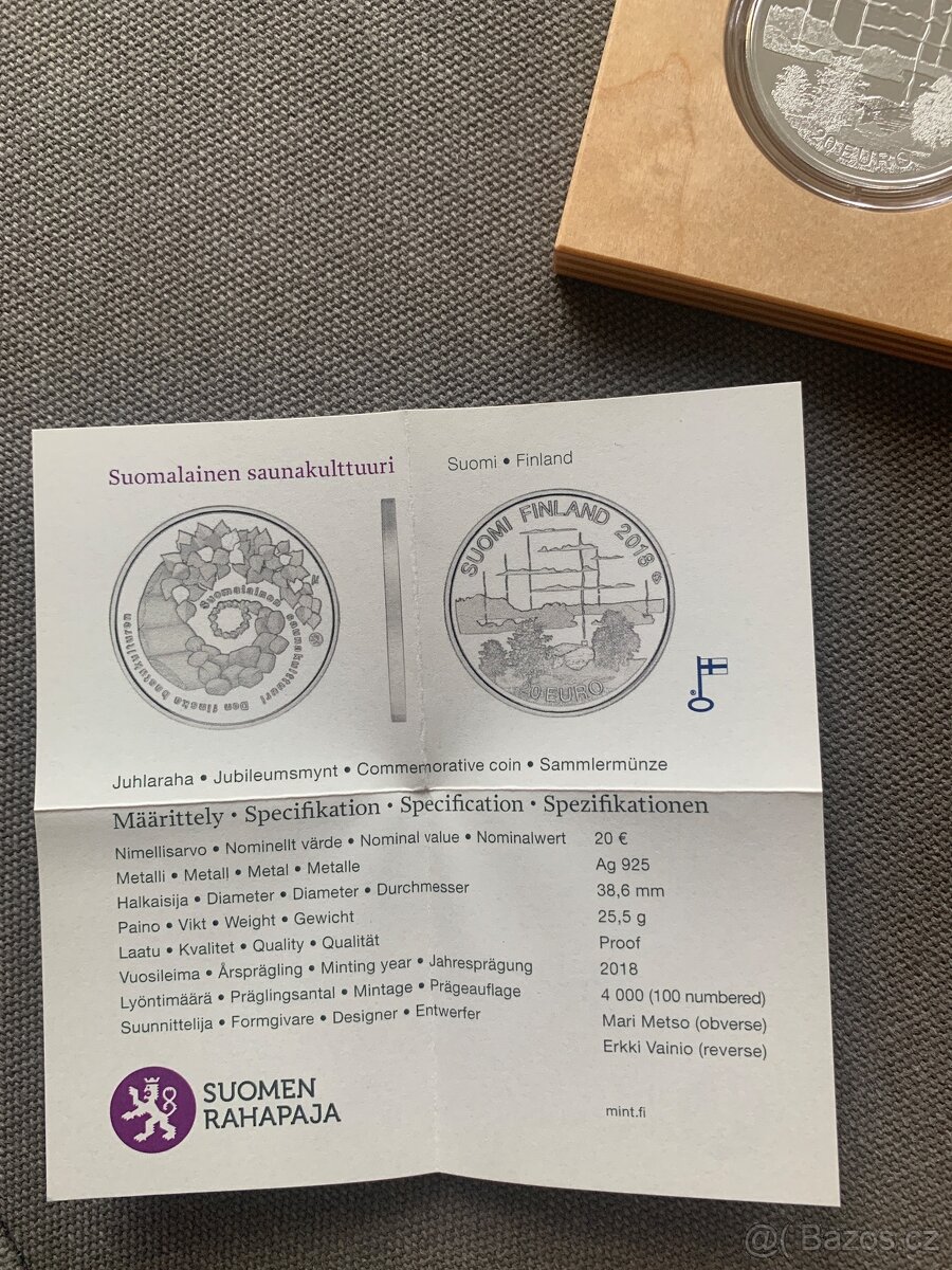 Finsko 20 euro 2018 - Sauna - 5