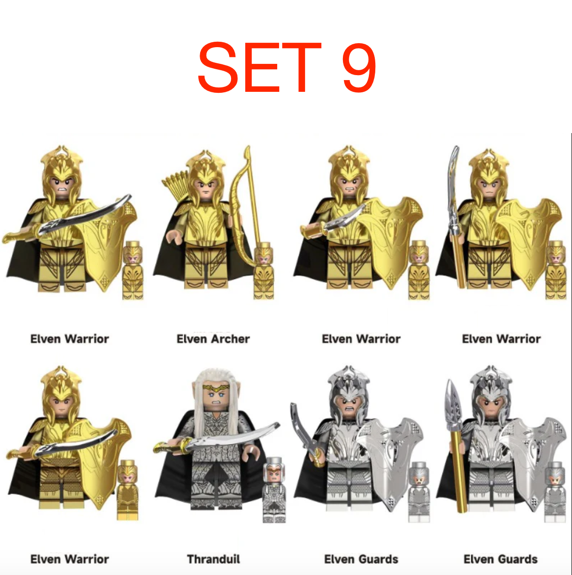 Figúrky pán prsteňov 2 (8ks) typ lego, nové - 5