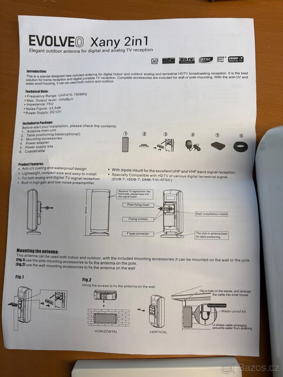 Anténa tv evolveo Xany 2in1 - 5