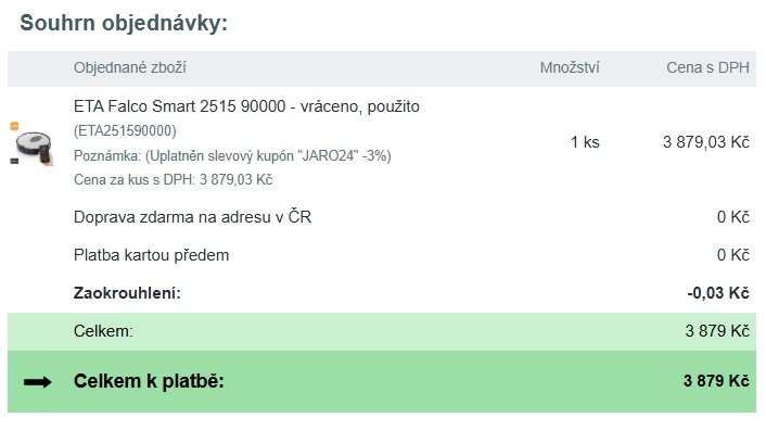 ETA Falco Smart 2515 90000 - 5