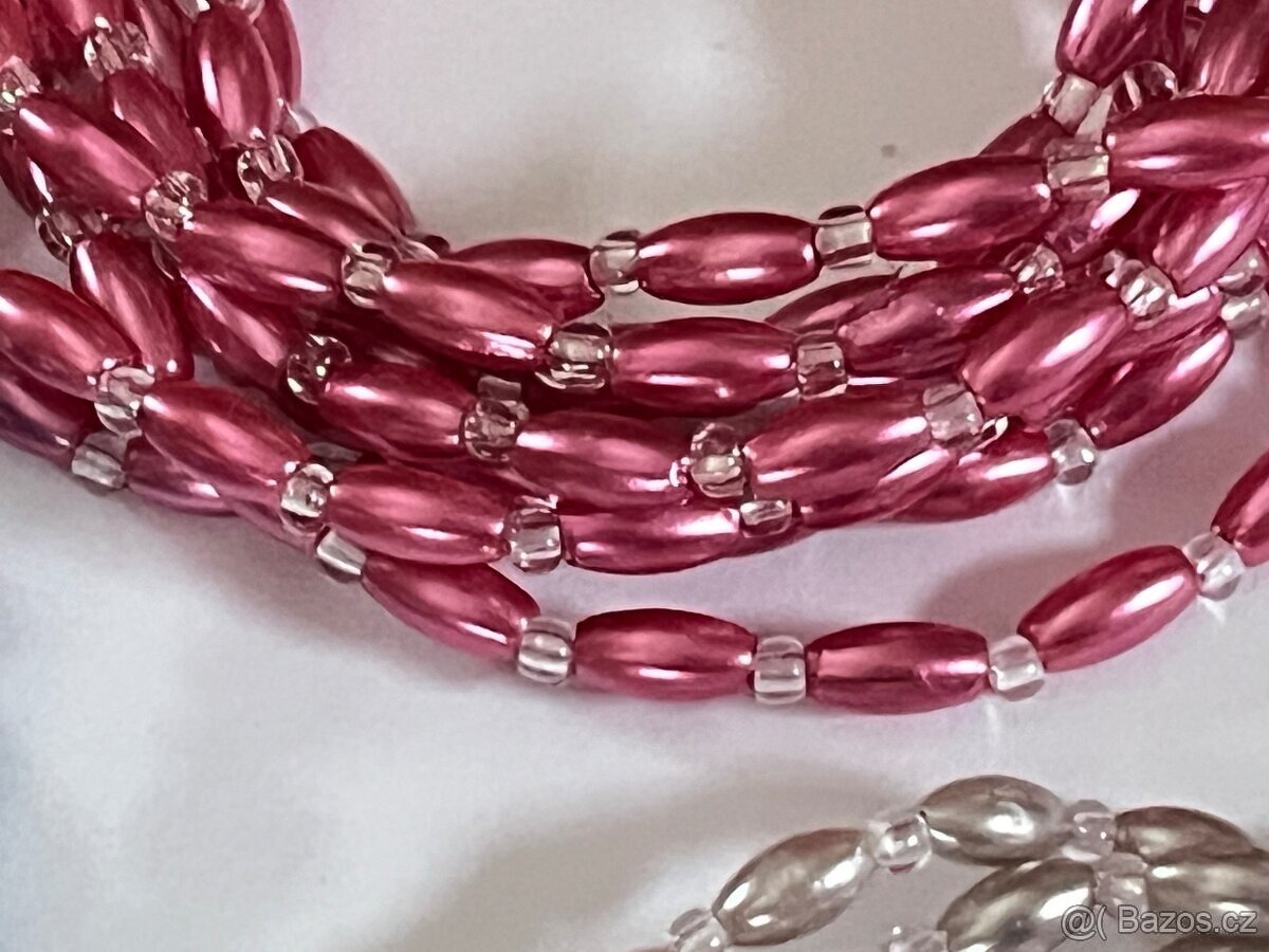 Náramek - perličkové oválky - 5