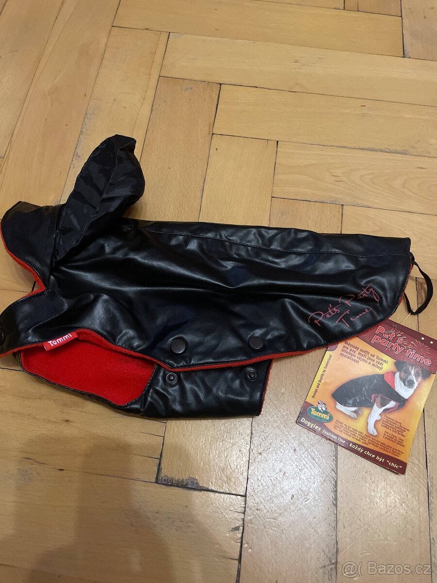 Červeno-černý kabátek na mini pejska NOVÝ - 5