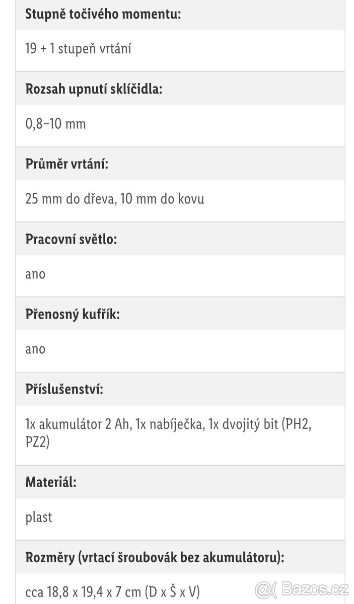 Aku šroubovák parkside - 5