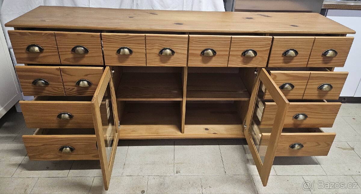 Velká dřevěná komoda (délka 176 cm) - 5