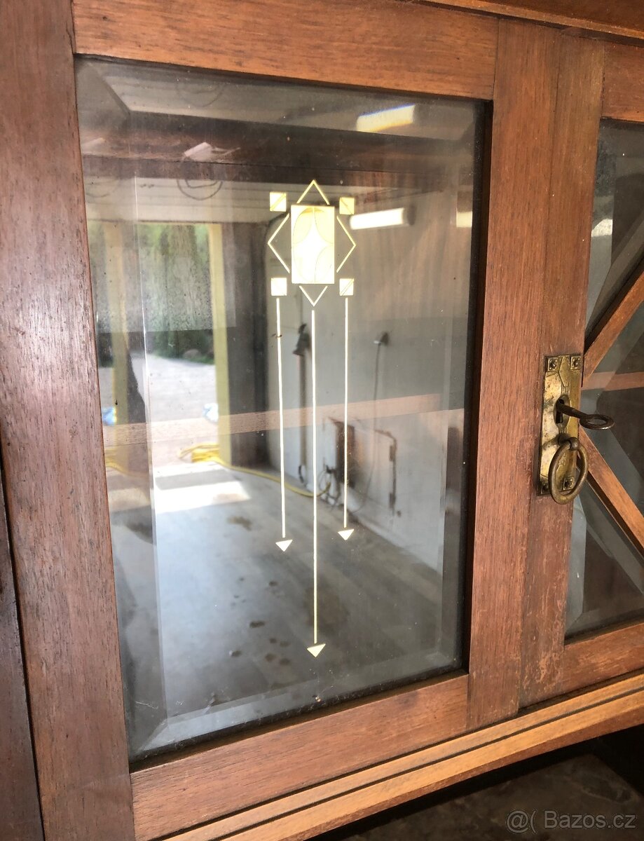 Starý příborník, kuchyň, Art deco, starožitný nábytek - 5