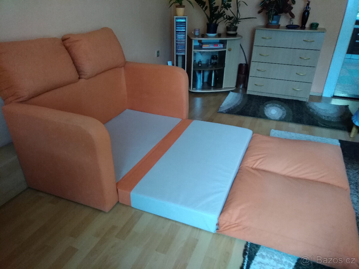 Rozkládací dvoumístná sedací souprava - SLEVA - 5