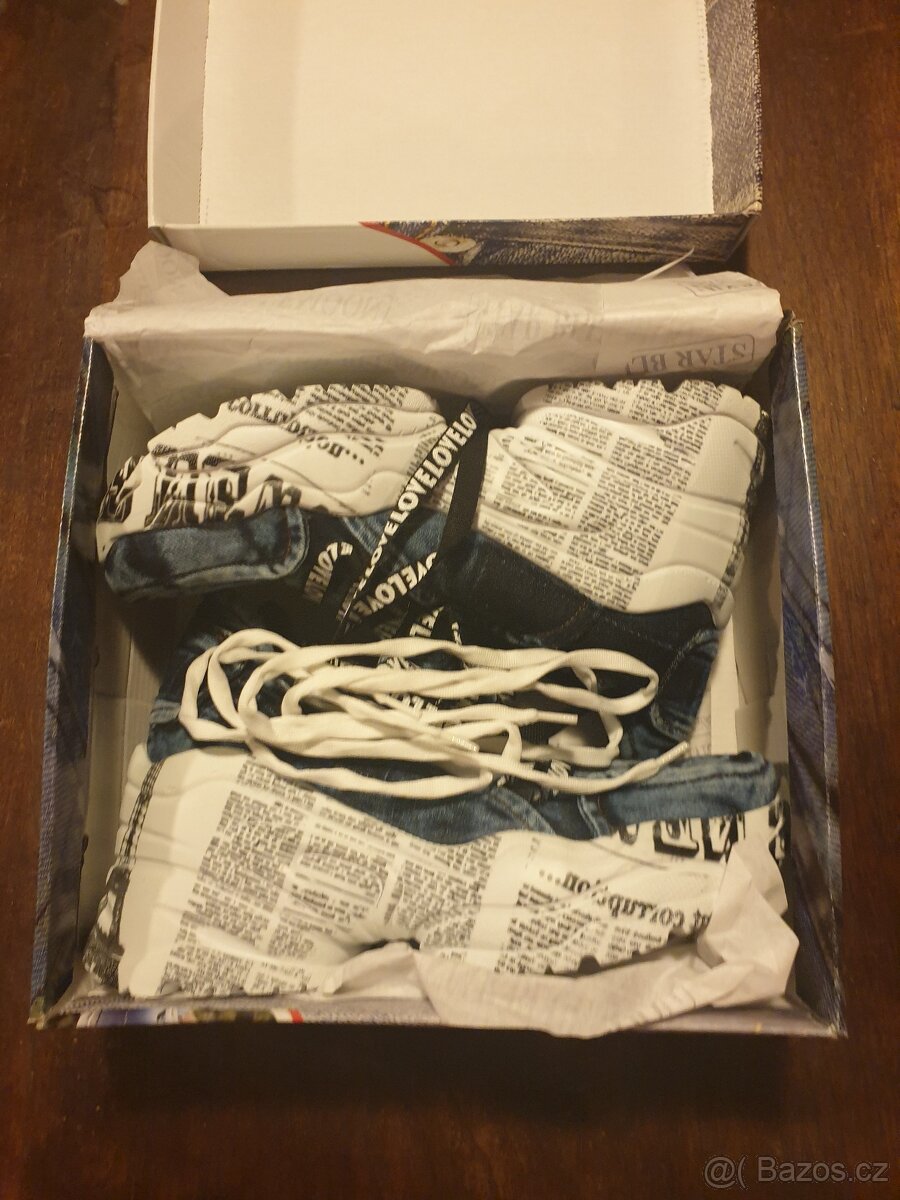 DÁMSKÉ JEANS TENISKY/BOTY 40 - 5