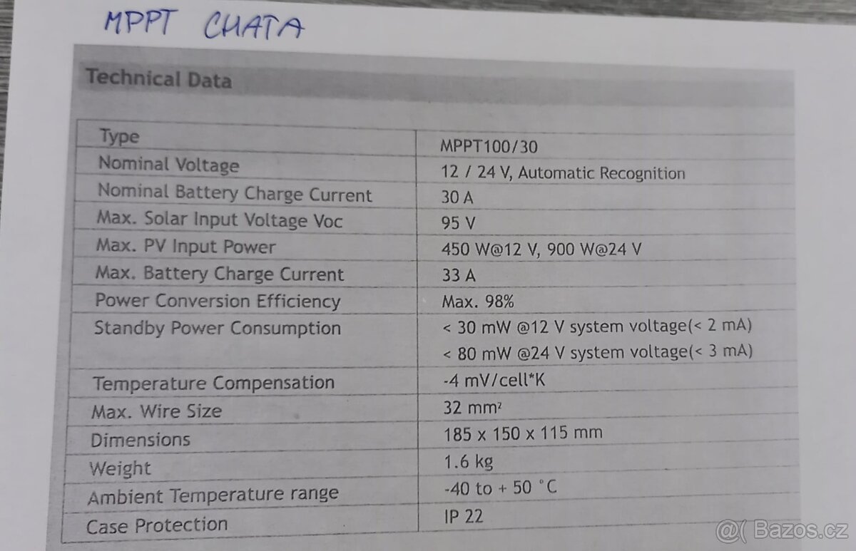 Solární MPPT regulátor 30A - 5