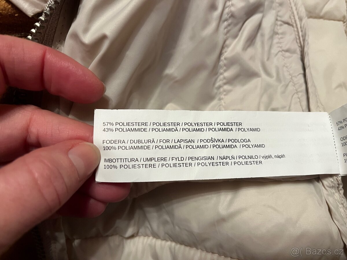 Béžový prošívaný kabát Mango, vel. S - 5