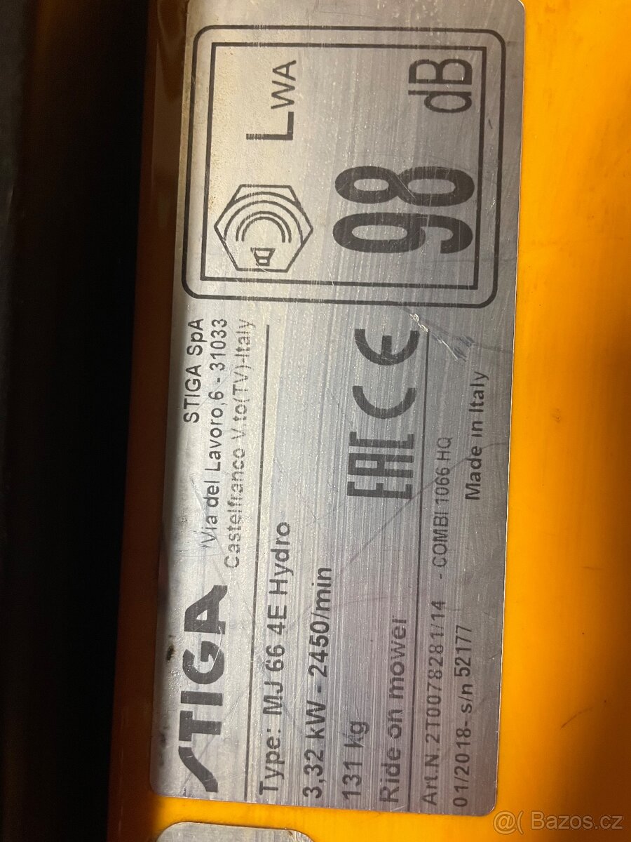 Zahradní traktůrek stiga - 5