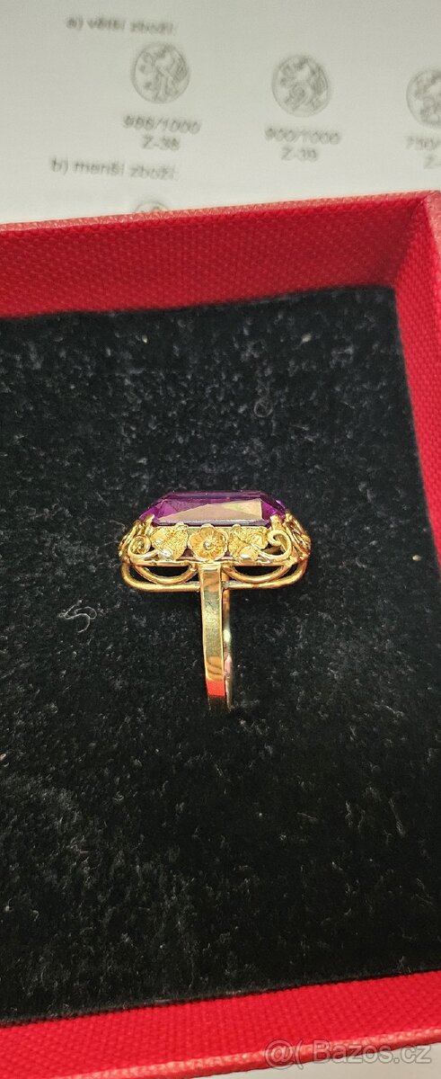 Prodám Dámský prstýnek s kamenem - 5