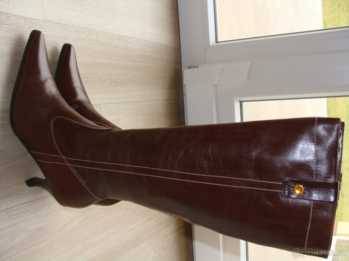 Kožené kozačky zn. Baťa vel. 39 - různé - 5