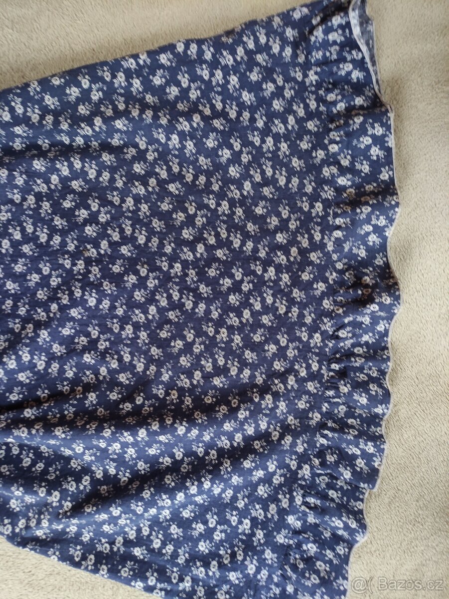 Retro šaty modrotisk, vel. S - 5