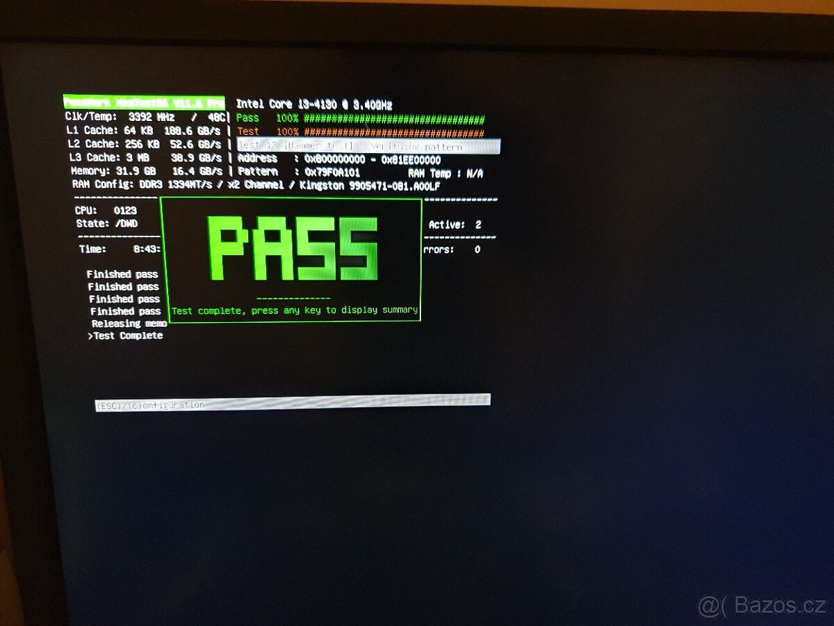 4x 8gb ddr3 do PC (všechny prošly MemTest86) (3) - 5