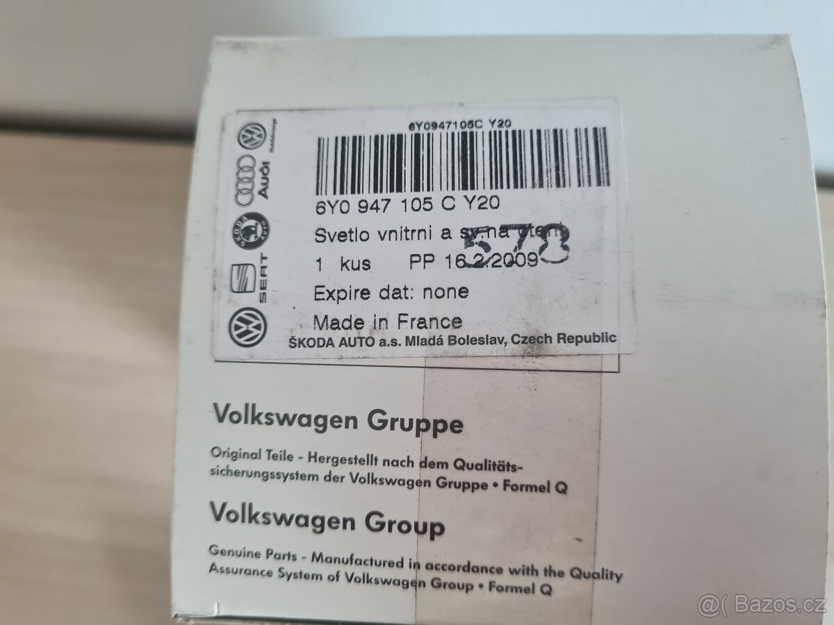 NOVÉ Stropní osvětlení Fabia, Golf, Seat ORIGINÁL - 5