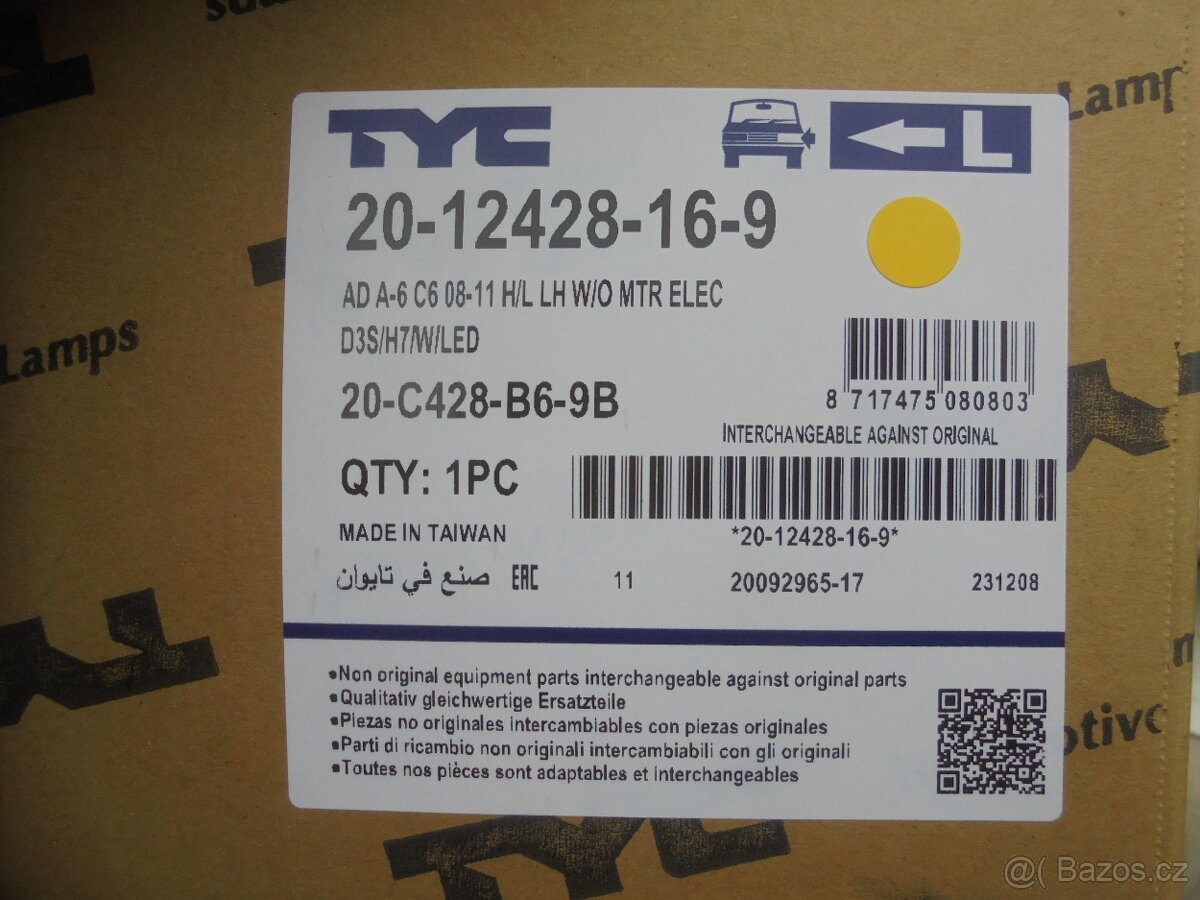 AUDI A6 4F2 / 4F5 - LEVÉ světlo D3S ,H7 LED - 5