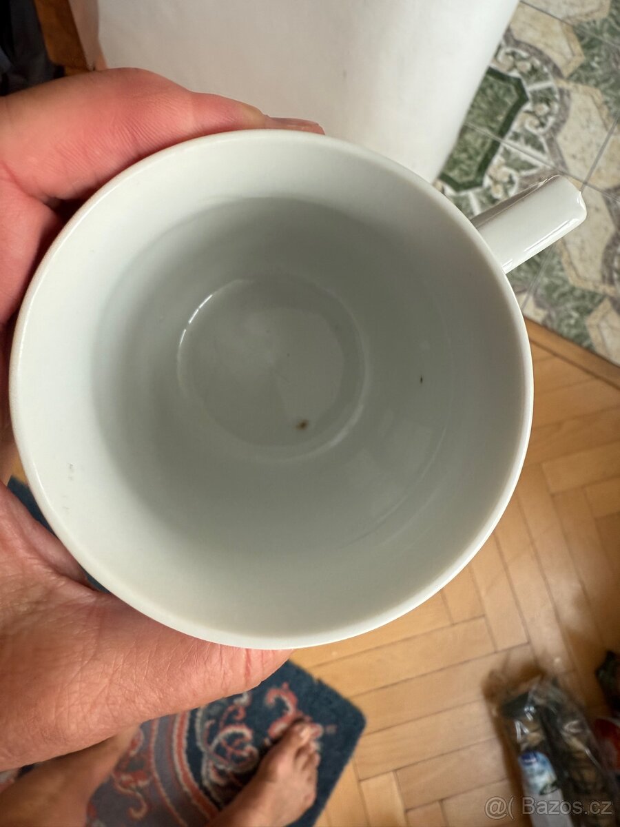 Hrnek porcelán, modrý vzor JETEL 2 kusy - 5