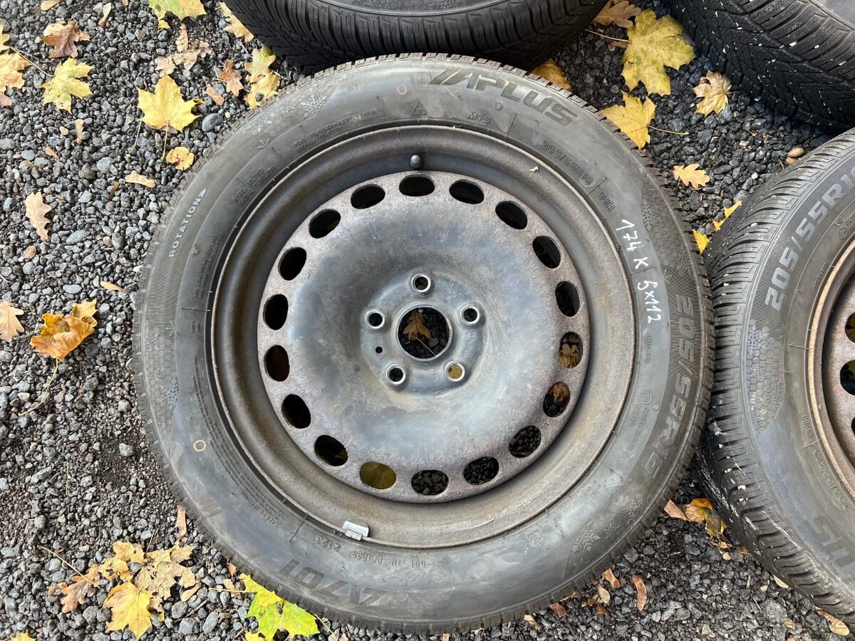 174. sada zimní kola 205/55 r16 5x112 VW Škoda - 5