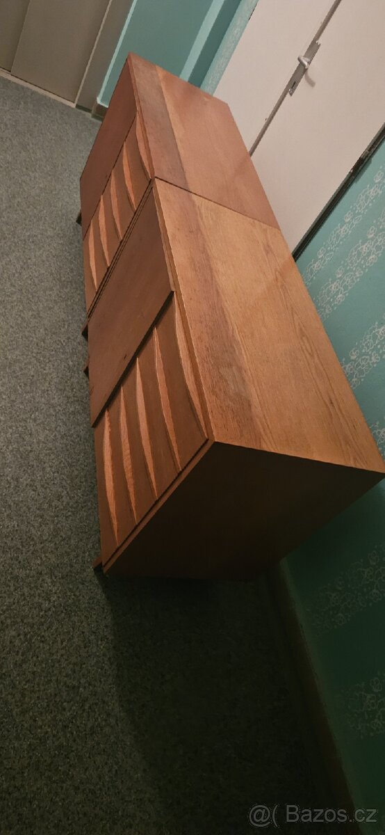 komoda 2x starožitná dub, dánský styl - 5