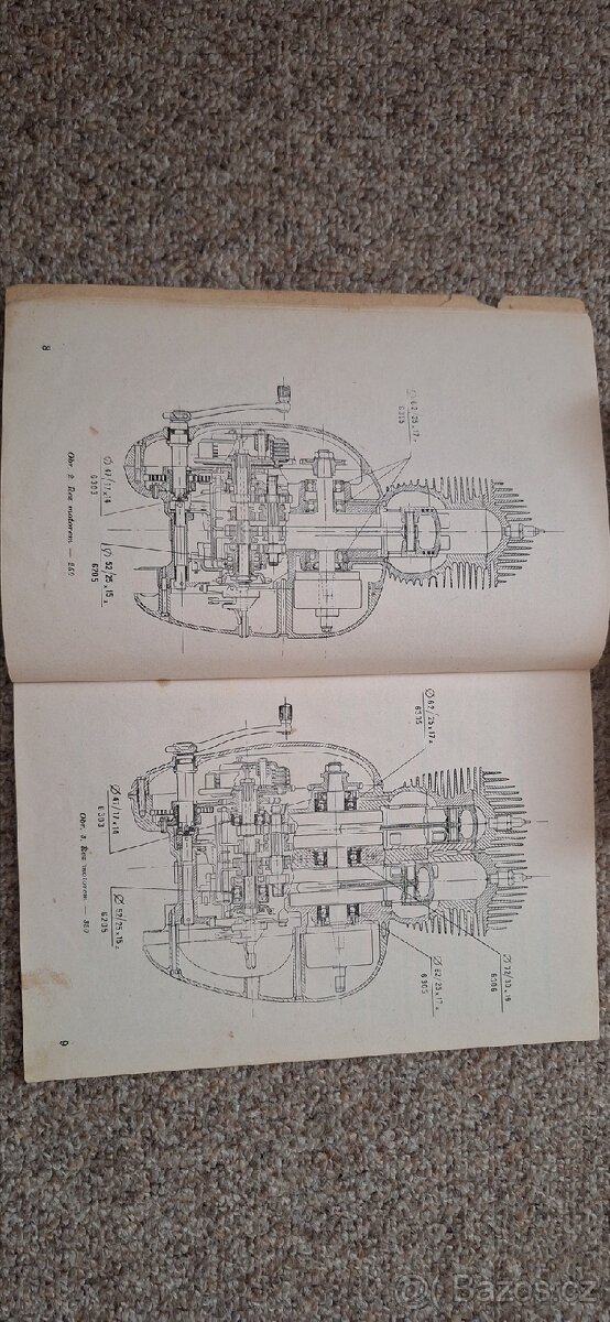 PRODÁM-Originální NÁVOD K OBSLUZE JAWA
250ccm /
350ccm - 5