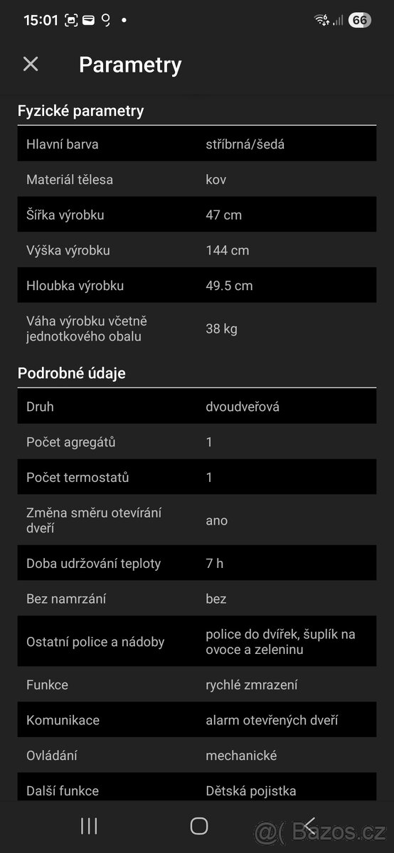 Kombinovana lednice Candy stribrna - 5