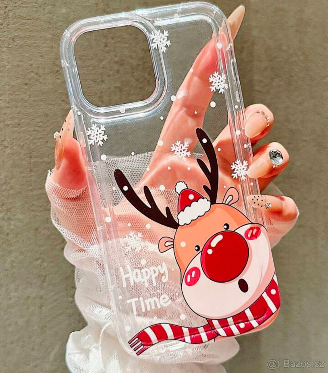 Průhledná vánoční pouzdra pro Apple iPhone 16 Pro - 5