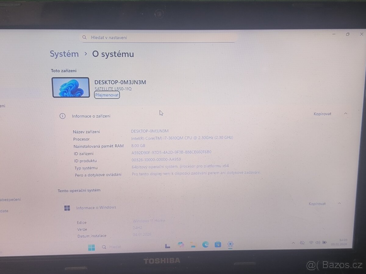 Notebook Toshiba - 5
