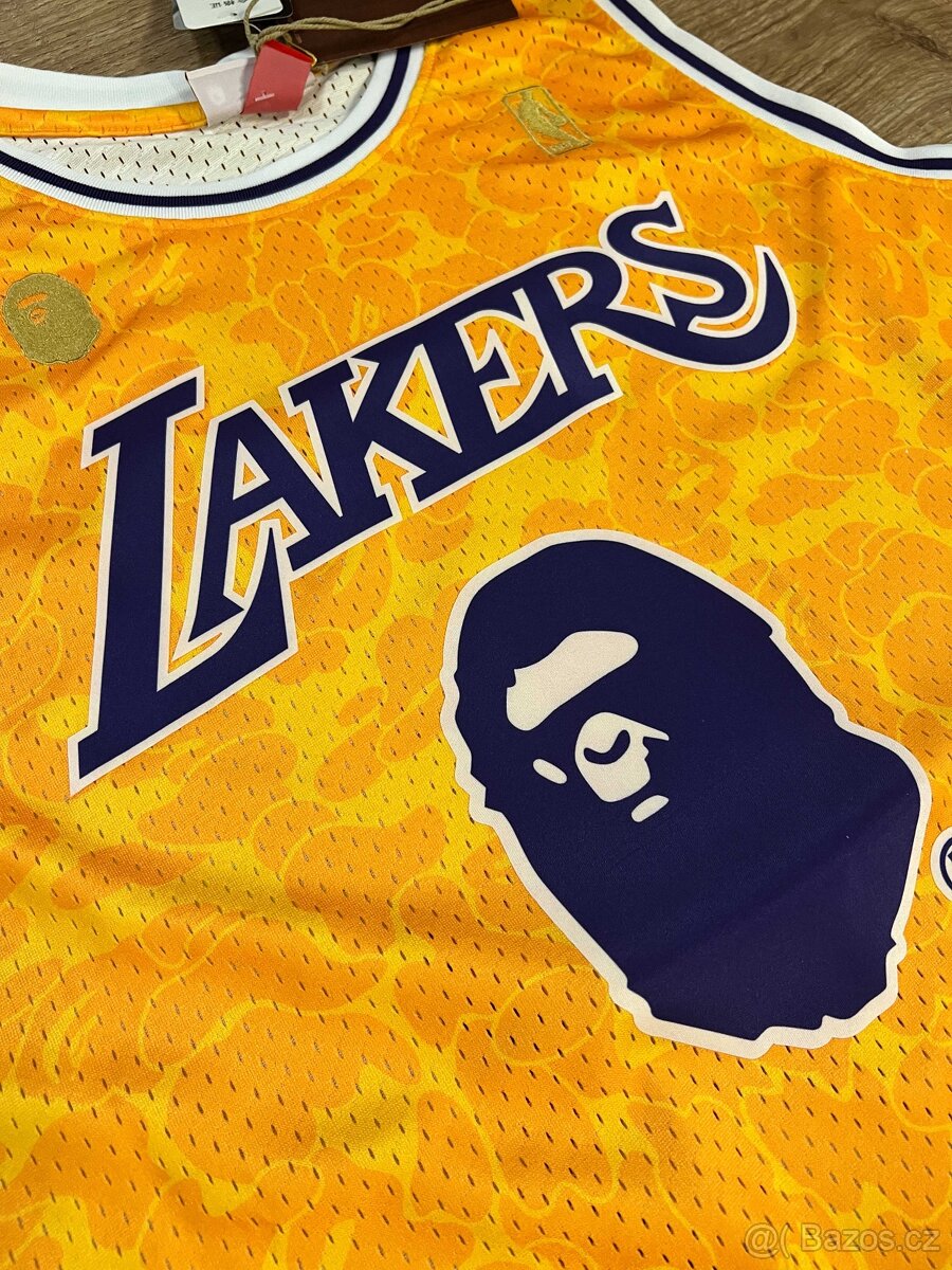 Mitchell & Ness dres BAPE x Lakers yellow XL - 5