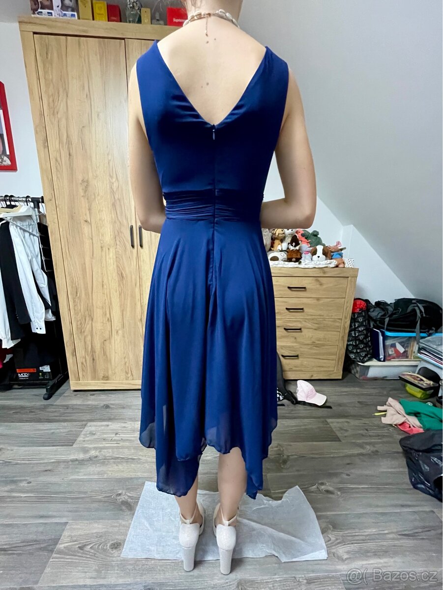 Modré plesové šaty - 5