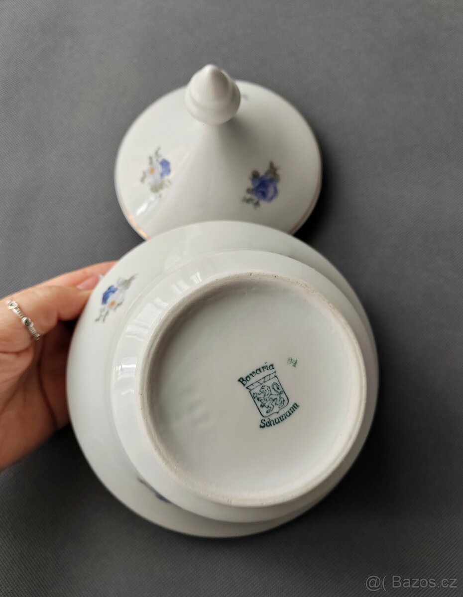 Okouzlující porcelánová cukřenka/dóza Schumann Arzberg Bavar - 5