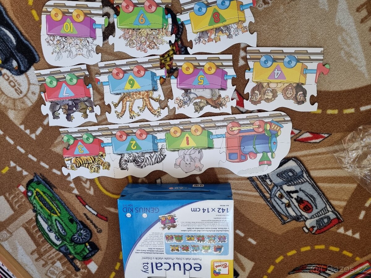 Puzzle obří čísla, počítání vlak a čísly - 5