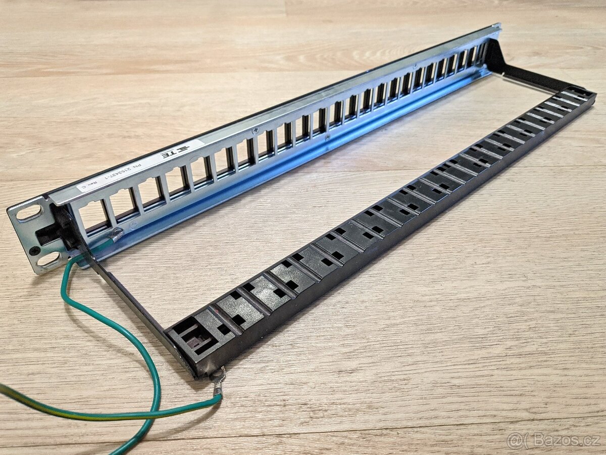 1U modulární patch panel 24p stíněný s vyvazovací lištou - 5