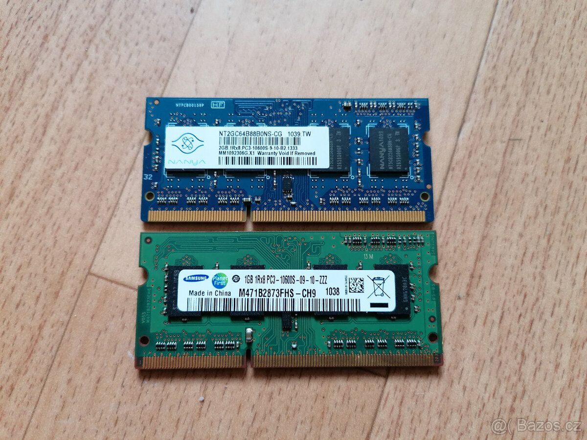 3GB DDR3 Samsung Nanya operační paměť RAM notebook notebooky - 5