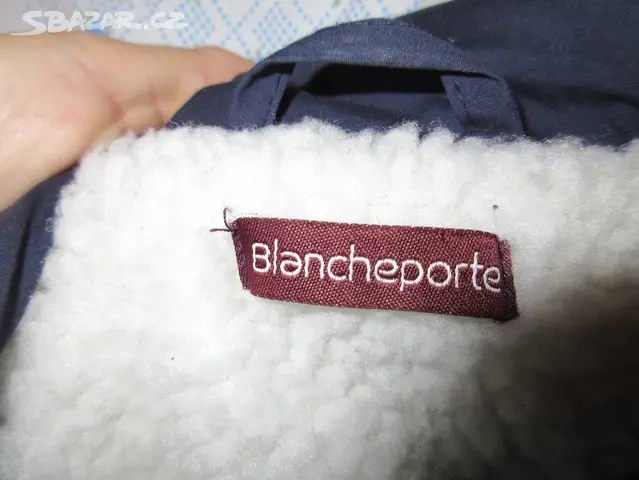 Pánská tmavě modrá bunda s beránkem - nadměr.vel. 62 a více - 5