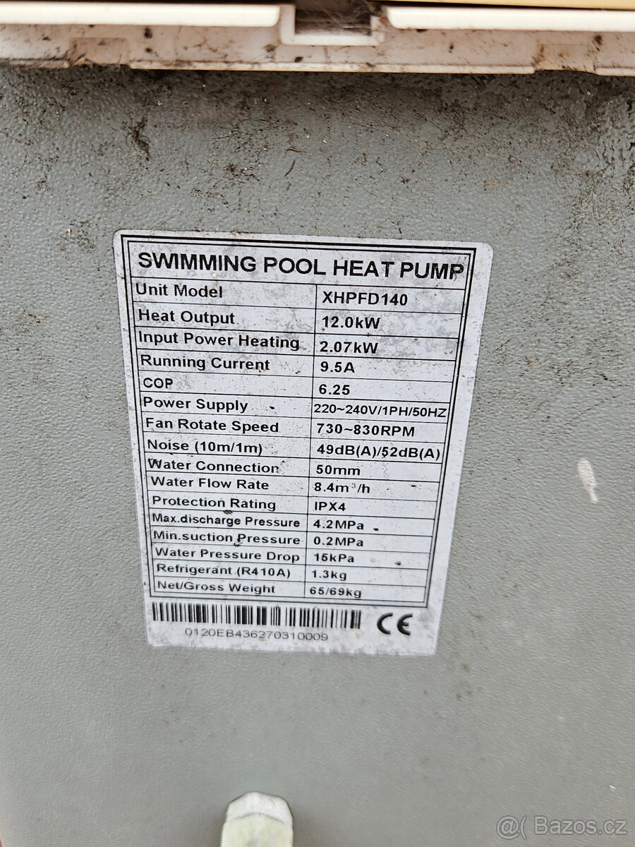 Bazénové tepelné čerpadlo Brilix XHP FD 140 s chladící funk - 5