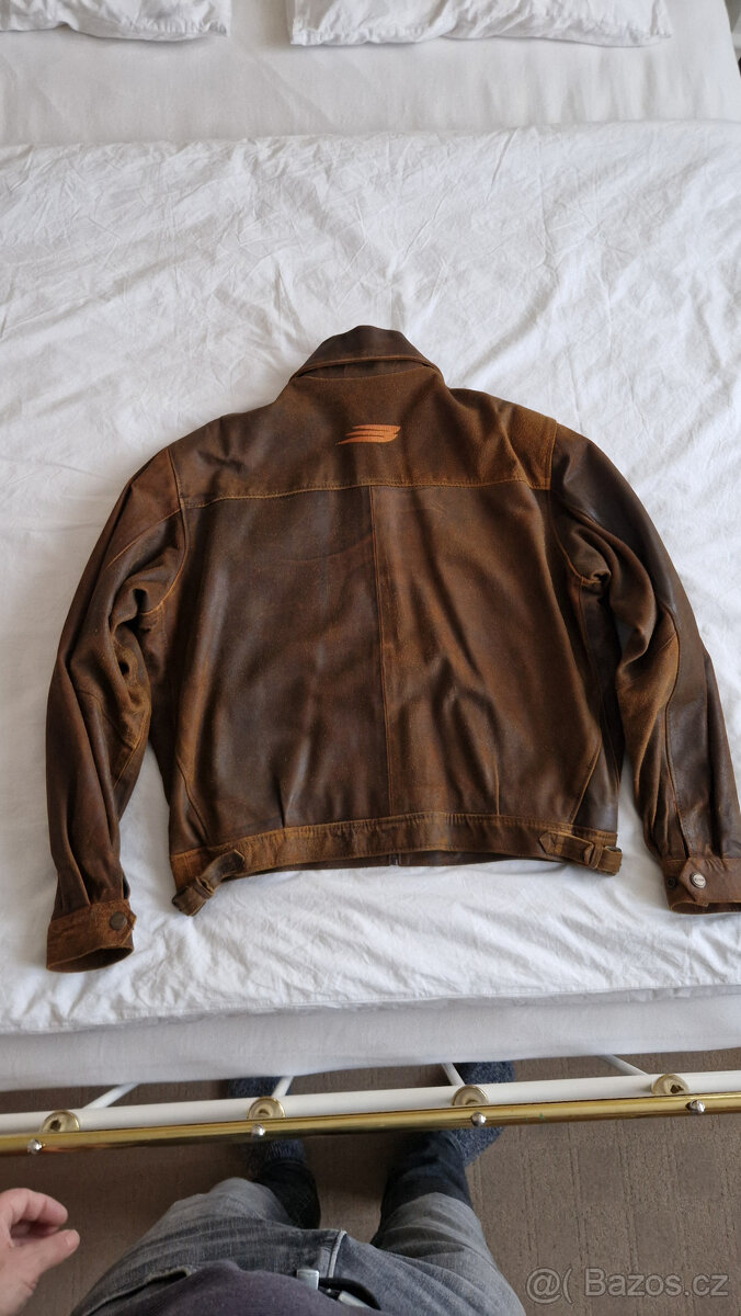 Kožená bunda BAUER hnědá XL - 5