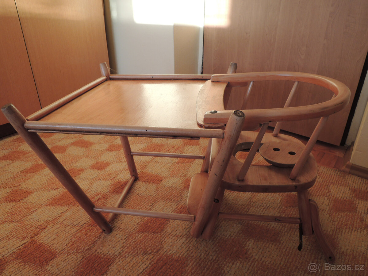 Stará dětská dřevěná židle - 5