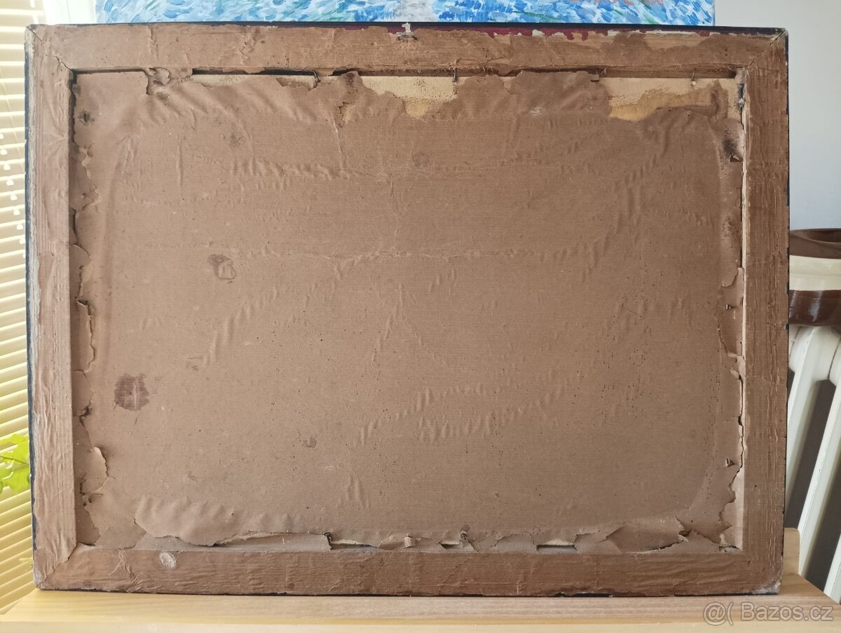 OBRAZ OLEJ NA KARTONU MALÍŘ ANASTAS PROCHÁZKA - 5