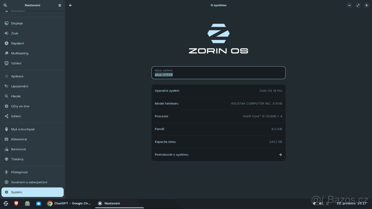 Prodám 17" ASUS X75VB - 5