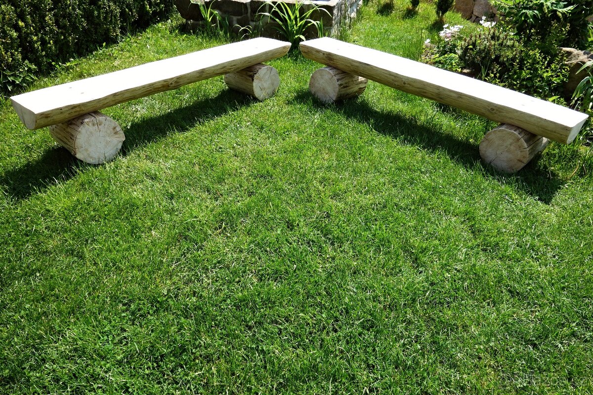 Masivní zahradní lavice - 5