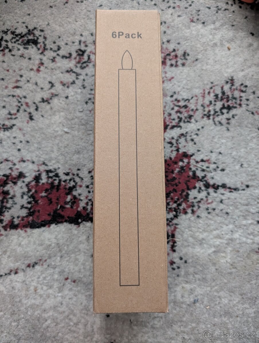 Bezplamenné bílé kuželové svíčky Eldnacele - 5