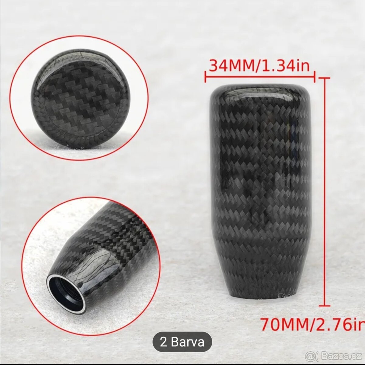 Hlavice řadicí páky karbon - 5