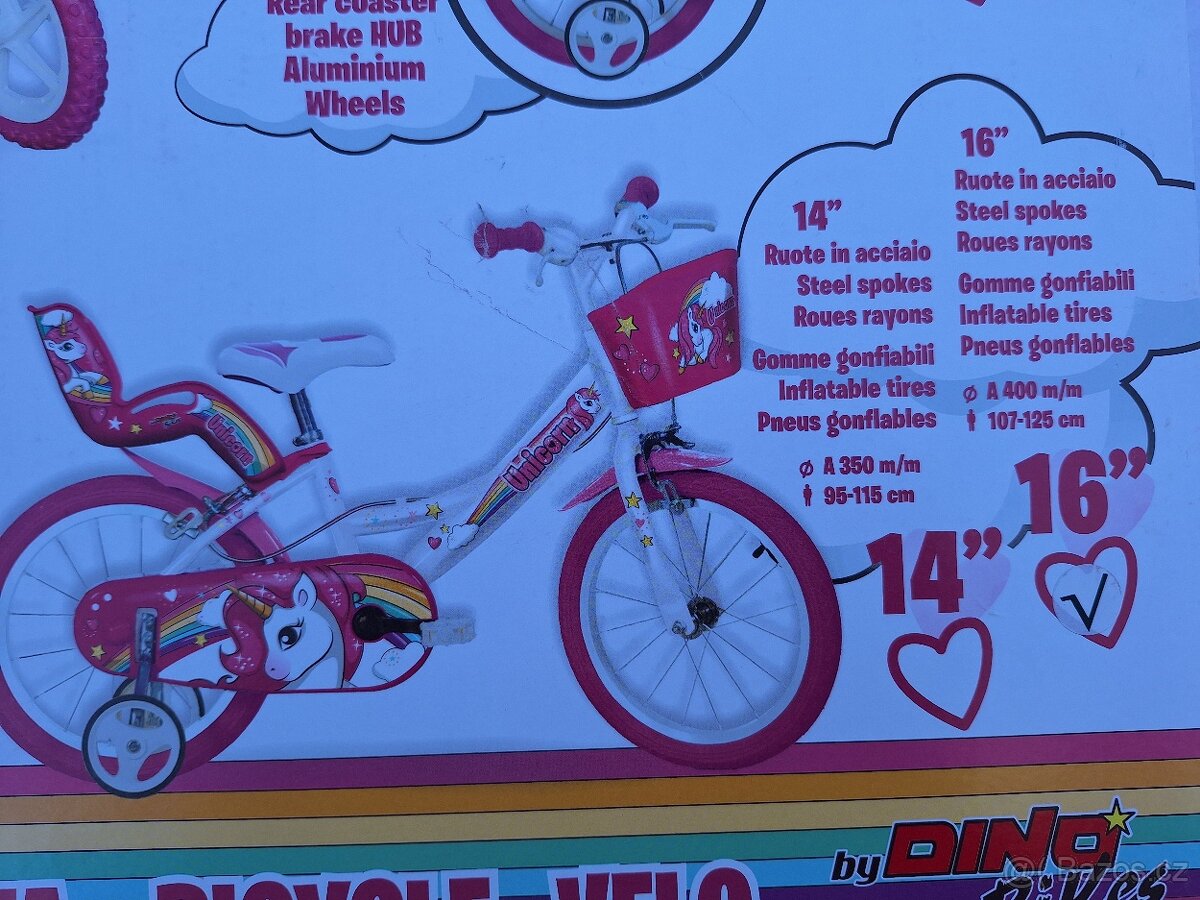 Dětské kolo, design jednorožec, 16´´ - 5